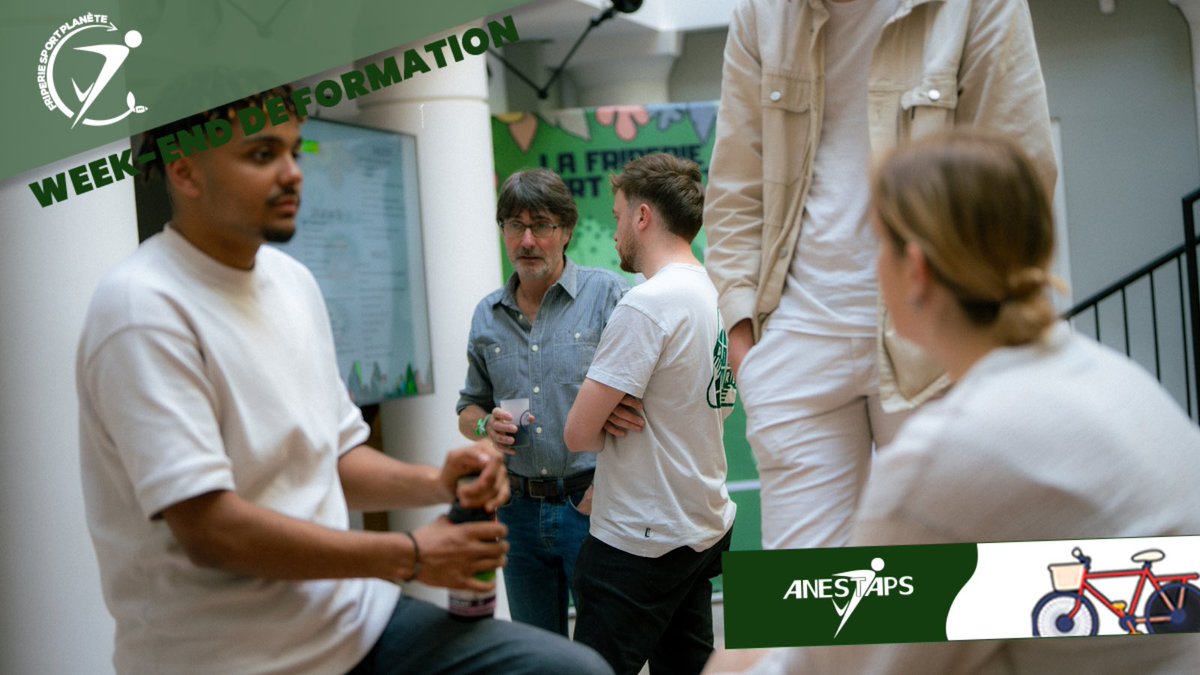 ANESTAPS's tweet image. [#FriperieSportPlanète ] 

Cette première journée se clôture avec un WorkCafé, partenaires. ☕️

L’occasion pour les associations d’échanger avec les différents partenaires du comité de pilotage du service à l’étudiant•es. 🤝