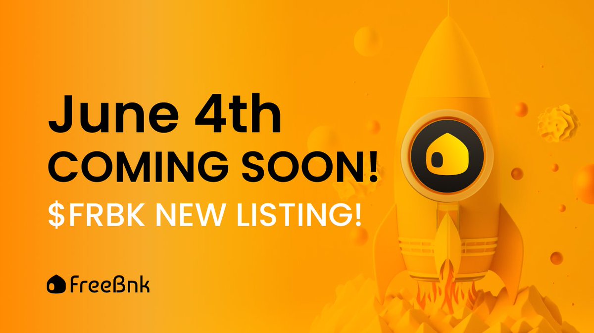 Exciting news! 🎉 FRBK new listing coming in less than two weeks 😱 fill your bags before June 4th and be ready to take off 🚀