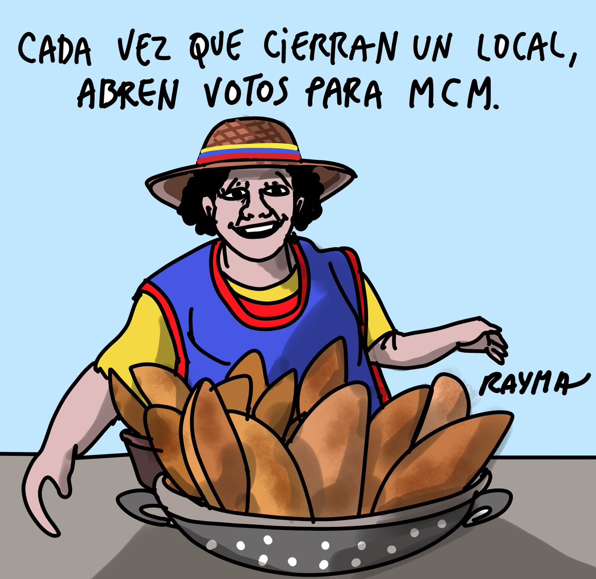 El regimen de Maduro en Venezuela, cierra locales porque atienden al equipo de Maria Corina en su recorrido por el pais. Gente que se gana el pan trabajando, cocinando, friendo una empanada, gente que al final del dia necesita trabajo para vivir.