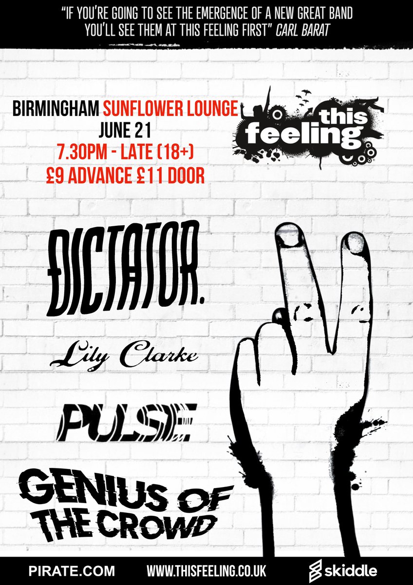 BIRMINGHAM! What we like? Just casually strolling into your city to play a wee set as a warm up whilst we head on down the the Isle of Wight festival 🎪 

Last time u lot really turned up and we expect exactly the same this time round please 🙏 

Tickets:
skiddle.com/e/39150983