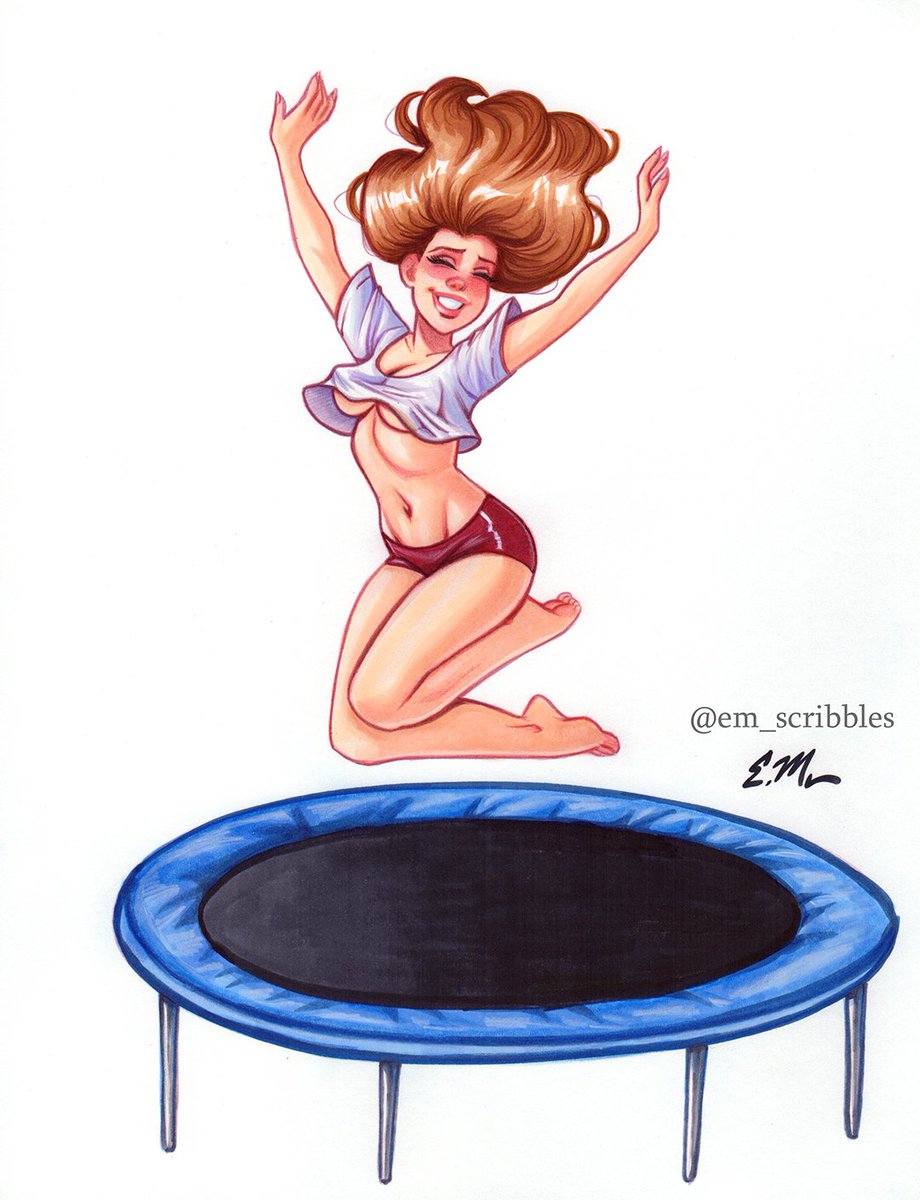 (DM for details) Here's a fun, little pin-up done with markers and colored pencils on 8.5 x 11 cardstock.