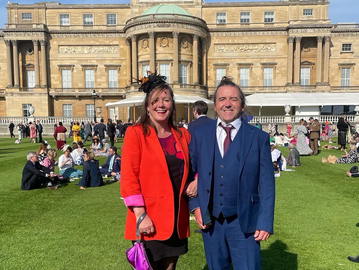 Earlier this month, our founder Molly and longest serving musician Roger attended a Buckingham Palace garden party to celebrate the New Note Orchestra being awarded a King's Award for Voluntary Service. A huge honour!