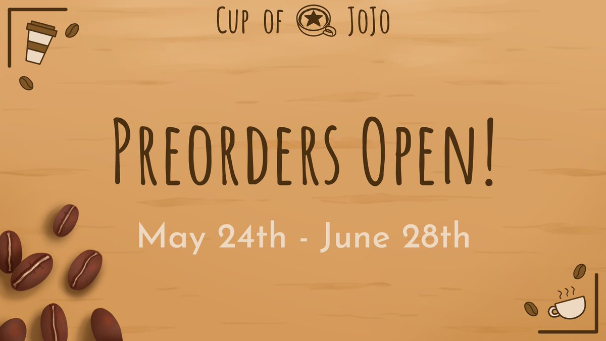 CupofJoJozine's tweet photo. We've been hard at work brewing this batch, come and join us with your morning cup! 
Our shop is officially open May 24th - June 28th, don't be late!
https://t.co/s5mkj4tKgP https://t.co/zu0EV6cYqz