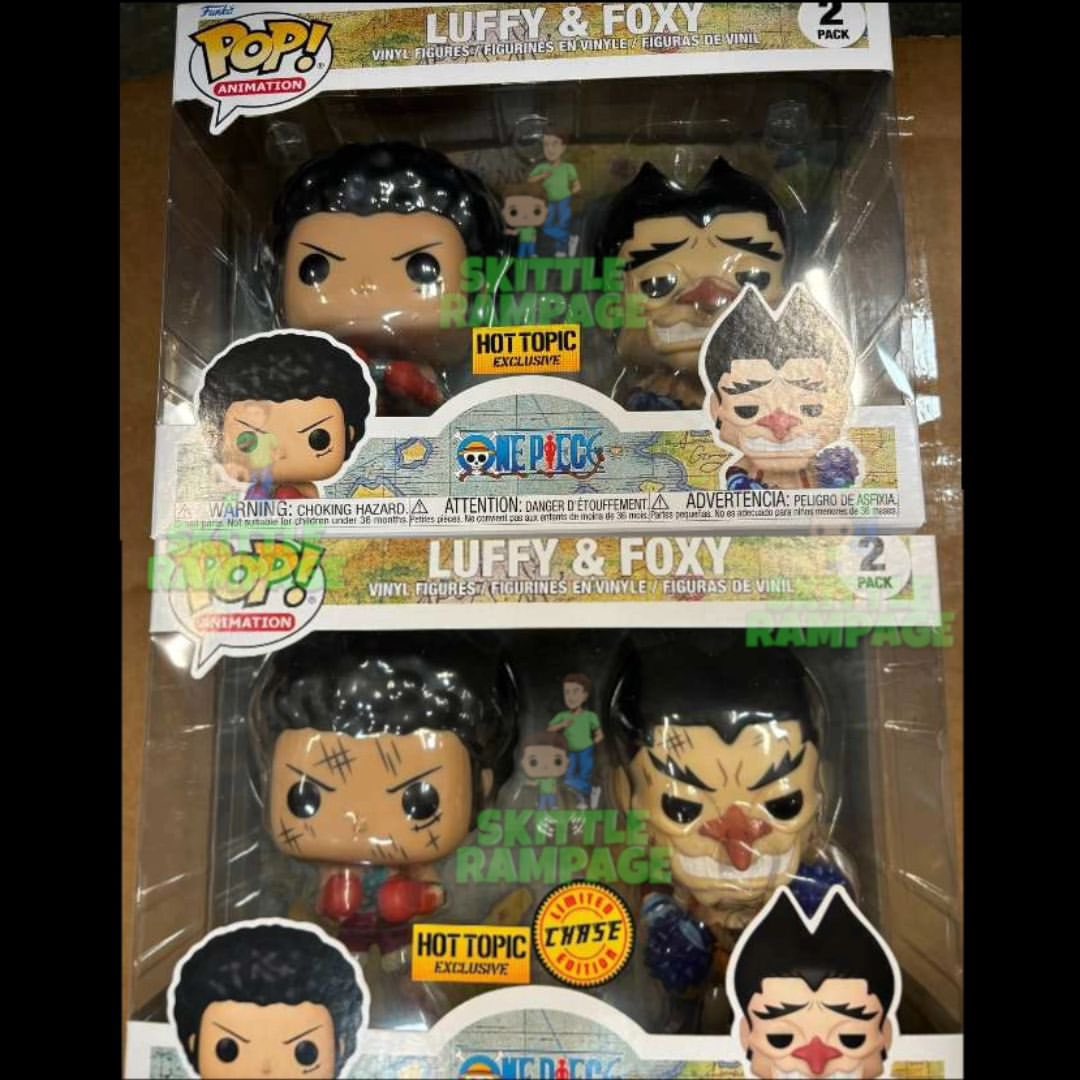 First look at Hot Topic exclusive One Piece - Luffy & Foxy! Credit: @skittlerampage #Funko #OnePiece #Luffy #Foxy