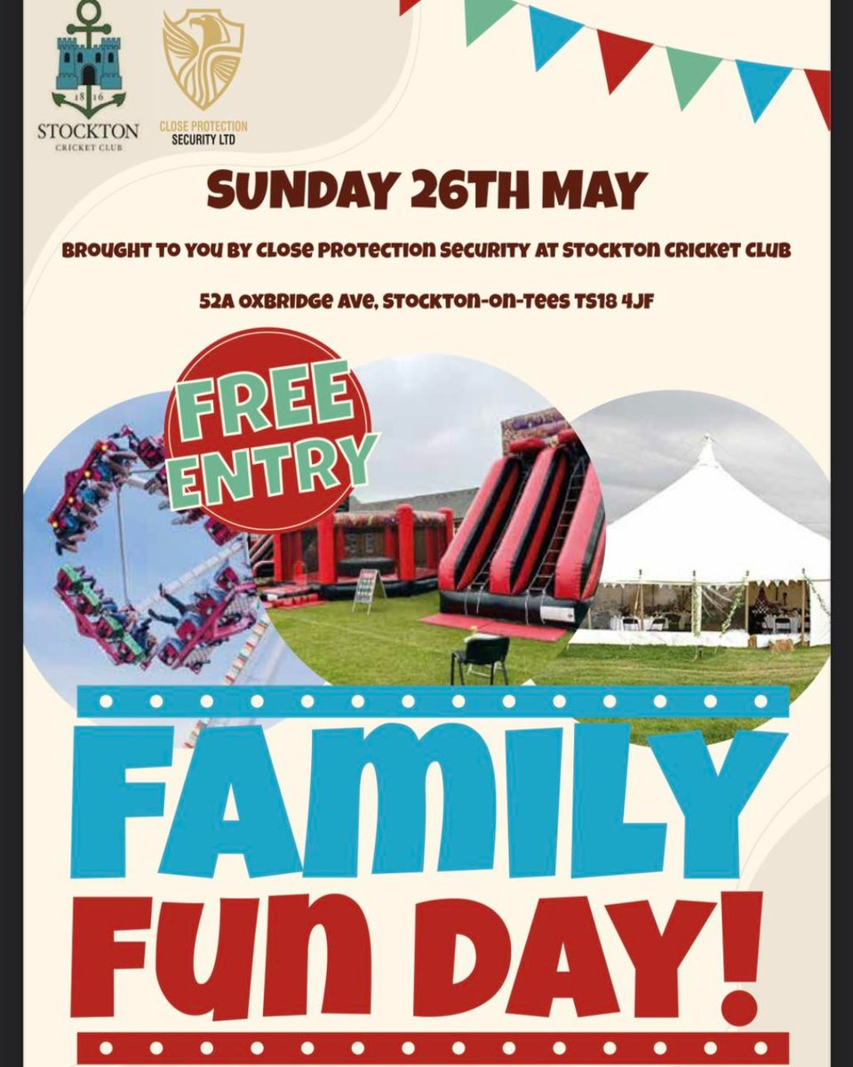 Come and visit us at Stockton Cricket Club this weekend!