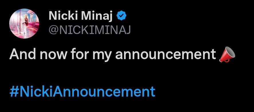 OnikaStatistics's tweet photo. Barbz gain train

— like and retweet this tweet
— reply with #NickiAnnouncement
— follow EVERYONE that likes your reply!
— follow me &amp; turn on notifications for more gain tweets. https://t.co/xXg7lhwhJL