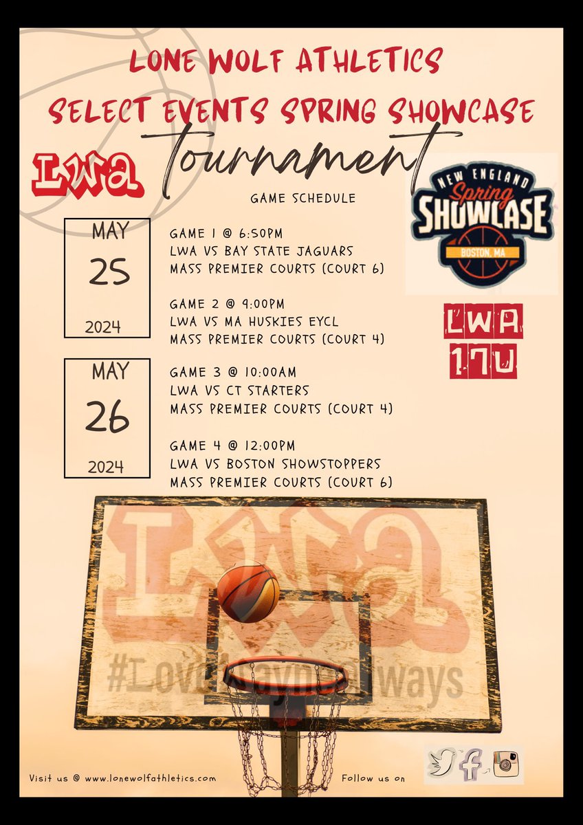 Meg Allbee (@megallbee22) on Twitter photo We are at the New England Showcase this weekend in Boston Area <a href="/SelectEventsBB/">Select Events Basketball</a>. First tournament with my <a href="/LWAVT/">Lone Wolf Athletics</a> u15(south) team, excited to see what we can do!
I will also be playing some with the u17 team this weekend! Let’s go!!! We are at the New England Showcase this weekend in Boston Area <a href="/SelectEventsBB/">Select Events Basketball</a>. First tournament with my <a href="/LWAVT/">Lone Wolf Athletics</a> u15(south) team, excited to see what we can do!
I will also be playing some with the u17 team this weekend! Let’s go!!!