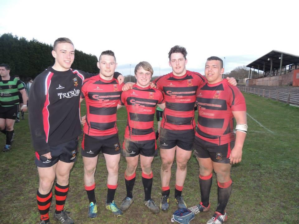 2013 - Senior debuts for this talented bunch 🔴⚫️🏉 Left to right: Will Boyde, Jack Maynard, Aled Jones, Ryan Elias & Javan Sebastian. The league match was played at Waunarlwydd.