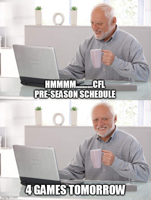 CFL_News's tweet photo. How's everyone feelin'?
#CFL #PreSeason #CFLPlus https://t.co/afXqJGmzQ5