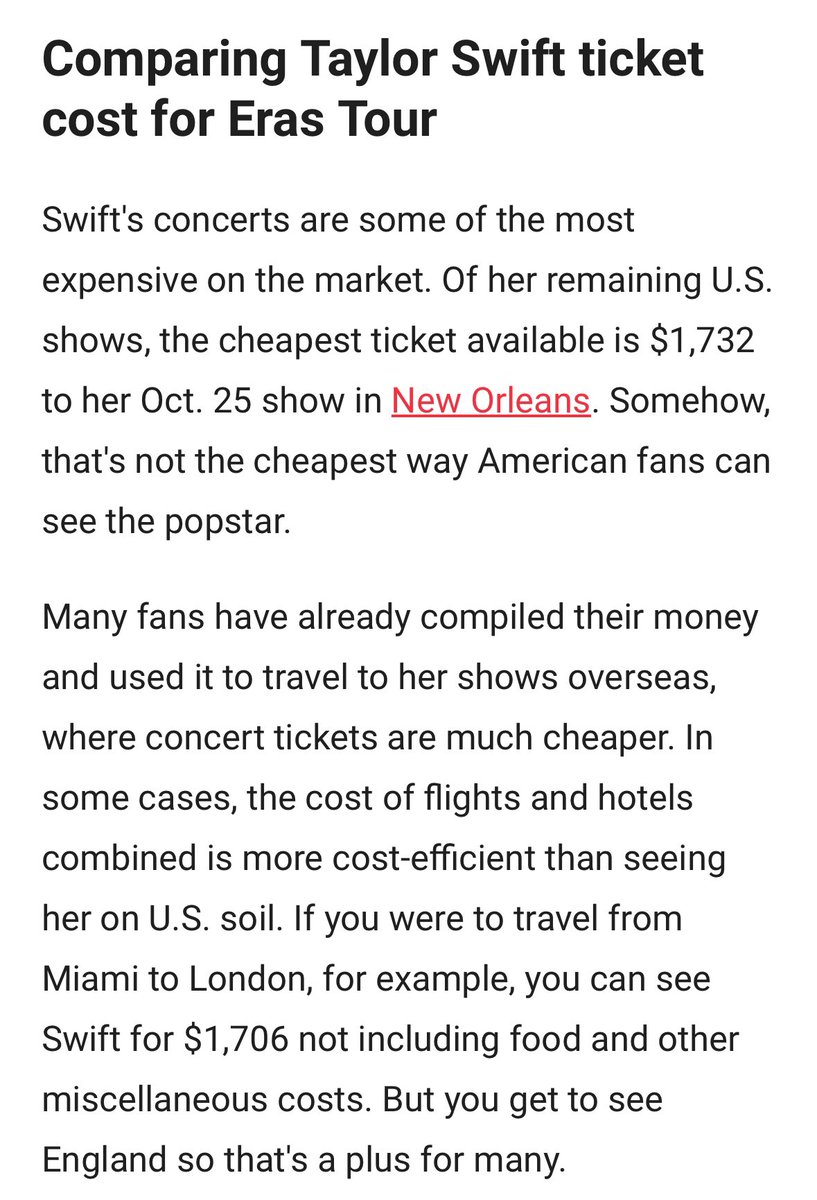 If you fly to London to save money on Taylor Swift tickets, be prepared to debate exchange rate vs PPP comparisons of US vs European living standards.