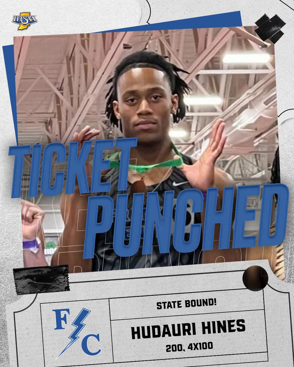 Congratulations to Hudauri Hines for punching his 🎟️ to the State Meet in the 200 and 4x100! #WeAreFlashes ⚡️