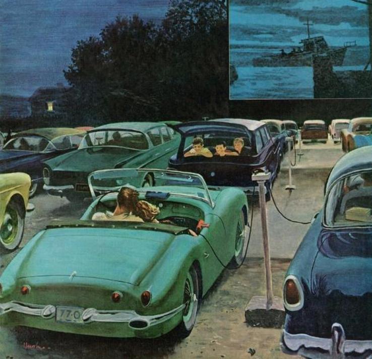 Drive-In Movies, 1961 © George Hughes (American, 1907 - 1990)