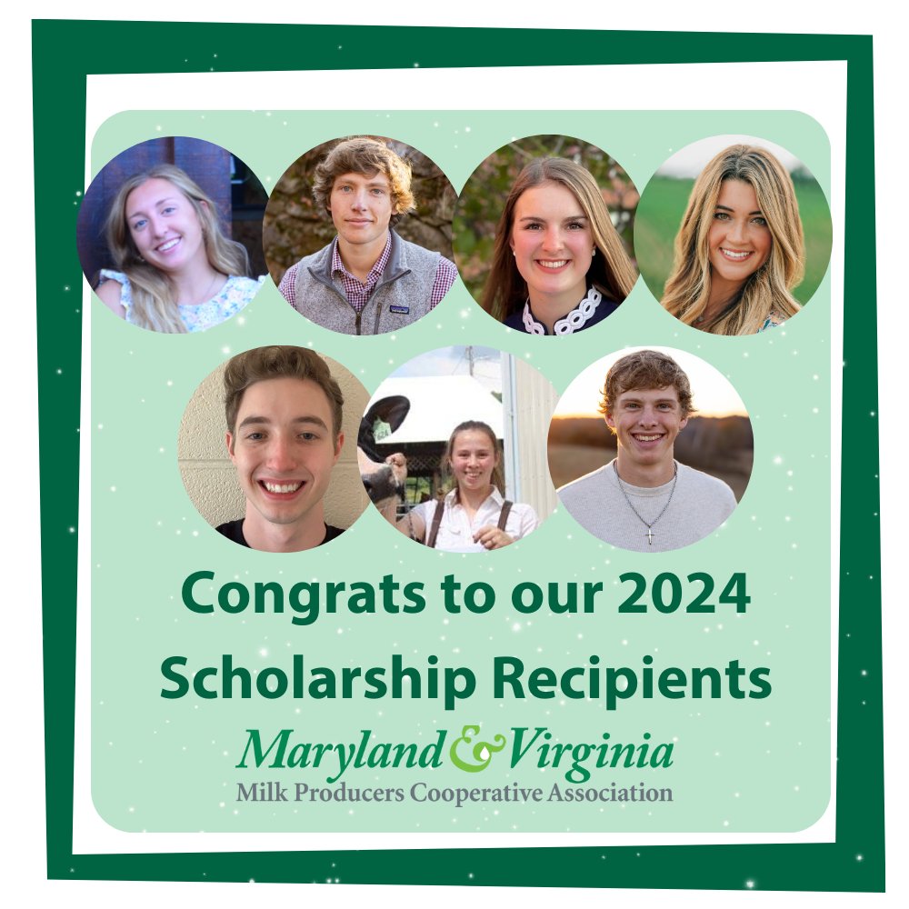 Earlier this week, we announced our 2024 Scholarship Winners. Congratulations to these deserving young people and we wish them the best on their journeys to education and careers in the field of dairy!

#MDVAMilk #MDVAFamilyFarms #Education #Scholarship

loom.ly/EwAmVD8