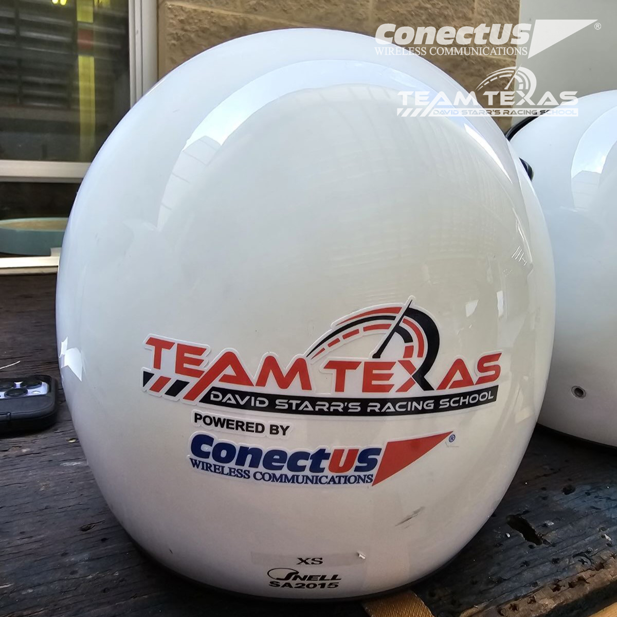 ConectUS is excited to unveil the newest addition to the helmets at the Team Texas Racing School (@TeamTXDrivin)! As the new helmets arrive, the ConectUS and Team Texas co-branded stickers will be added, and we couldn’t be more excited about the future of this partnership.