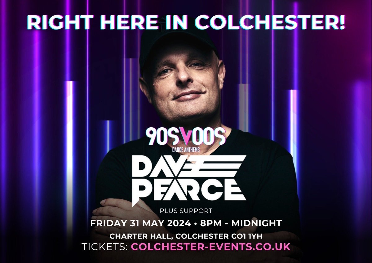 One week to go #Colchester - get ready to rave at Charter Hall x