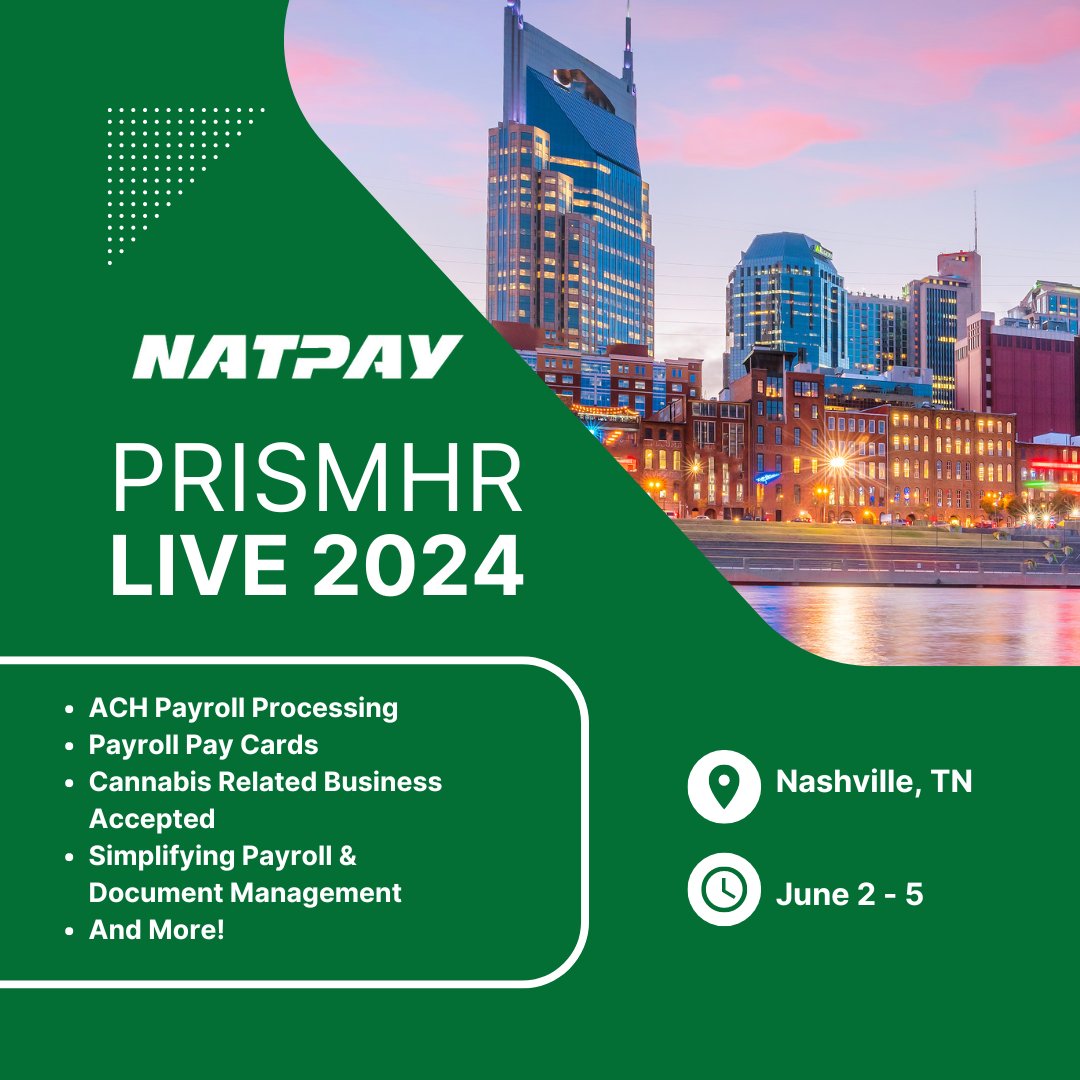 Shining brighter at work starts with a smooth payroll! Heading to PrismHR LIVE (June 2-5) in Nashville? Visit NatPay at booth # 201 to learn how our streamlined solutions can help you manage payroll and HR tasks effortlessly.

#PrismHRLIVE #NatPay #HRTech