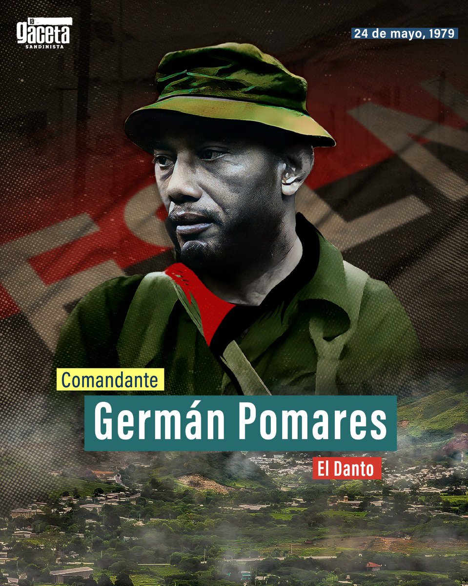 🇳🇮🔴⚫ Conmemoramos hoy el paso a la inmortalidad del Comandante Germán Pomares, 'El Danto'. A escasos meses del triunfo de la Revolución, el Comandante Pomares ofrendó su vida para alcanzar ese objetivo de libertad para el pueblo nicaragüense. ¡HONOR Y GLORIA A NUESTROS HÉROES!