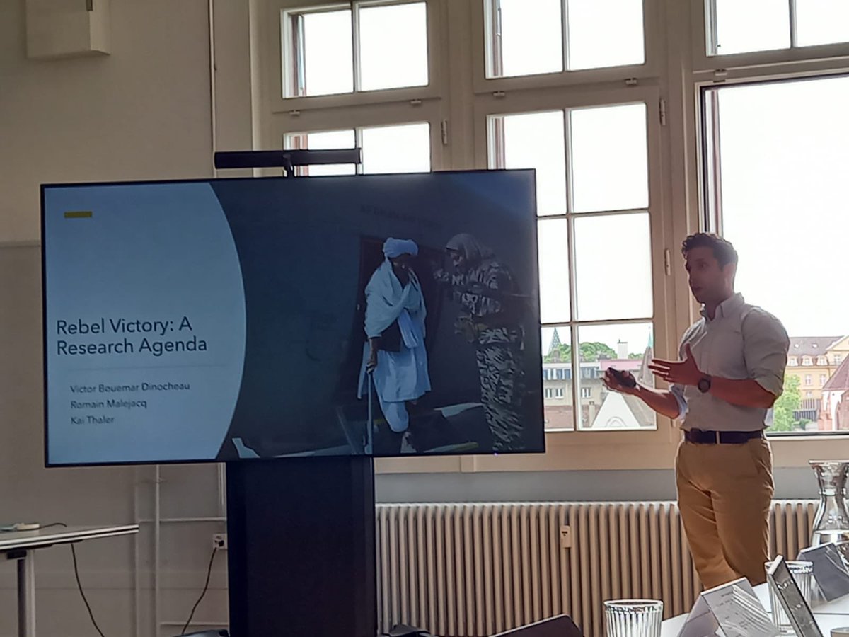 Very grateful to have participated to the <a href="/swisspeace/">peace swiss</a> <a href="/PAWscholars/">Politics After War</a> and <a href="/FBAFolke/">FBA (Folke Bernadotte Academy)</a> workshop in Basel 🇨🇭. We talked for the first time about our agenda-setting article on rebel victory co-authored with the great <a href="/KaiMThaler/">Kai Thaler (@kaimthaler.bsky.social)</a> and <a href="/afghanopoly/">Romain Malejacq afghanopoly.bsky.social</a>. Fascinating panels, great company! 🙏
