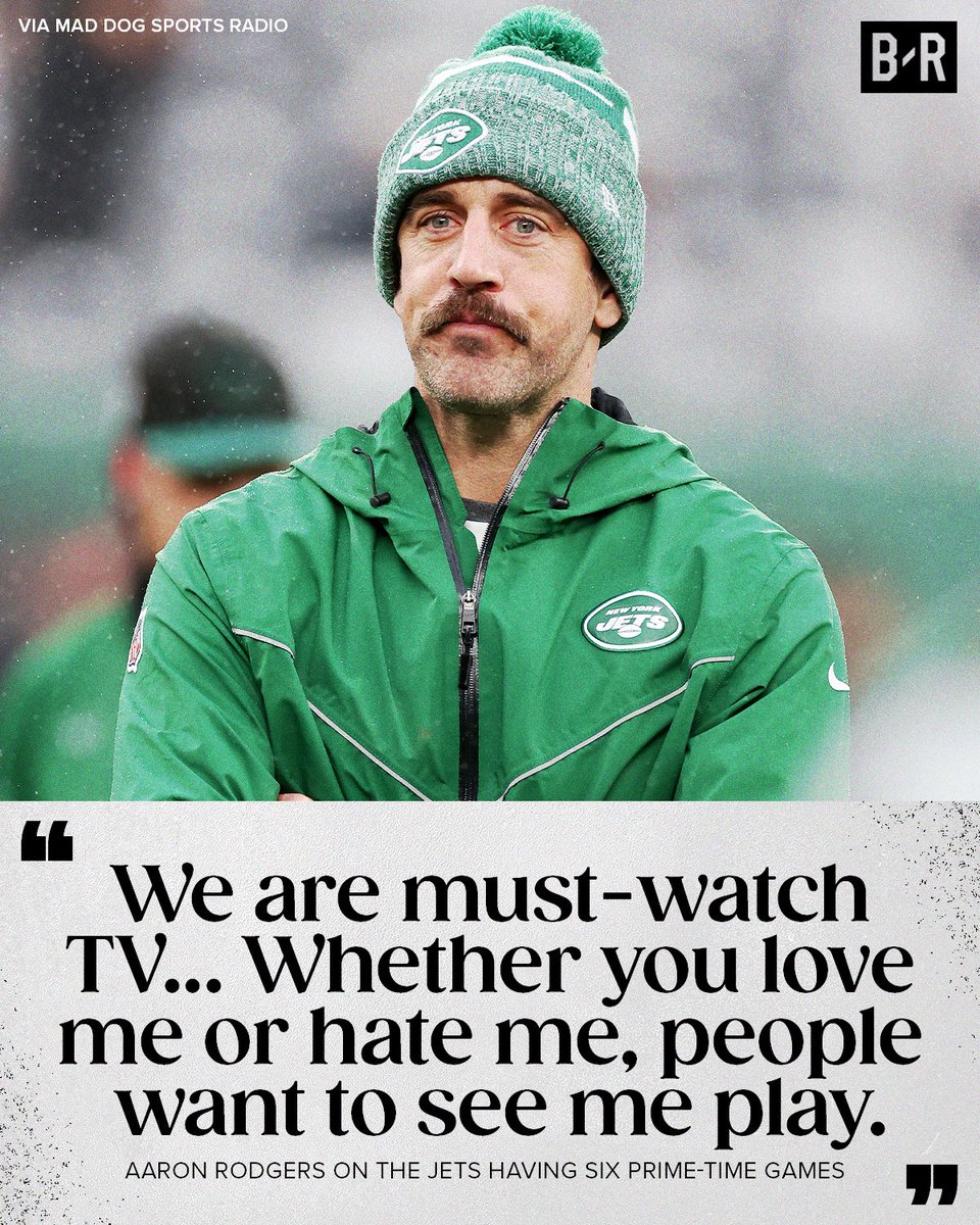 Aaron Rodgers says the Jets are 'a team to watch' this season 👀🍿 (via @MadDogRadio)