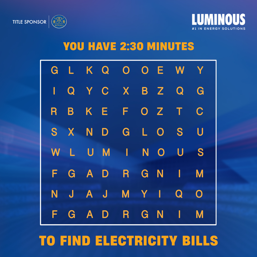 myluminous's tweet photo. Can't find it yet? It's because it was never there 😜. And that's what happens when you take #PowerAapkeHaathMein.​

Check out our range of solar solutions by clicking here:  https://t.co/pVRr42dzSb ​​

#Luminous #SRHvsRR  #RajasthanRoyals #PowerAapkeHaathMein. https://t.co/gE1EDv9XGt