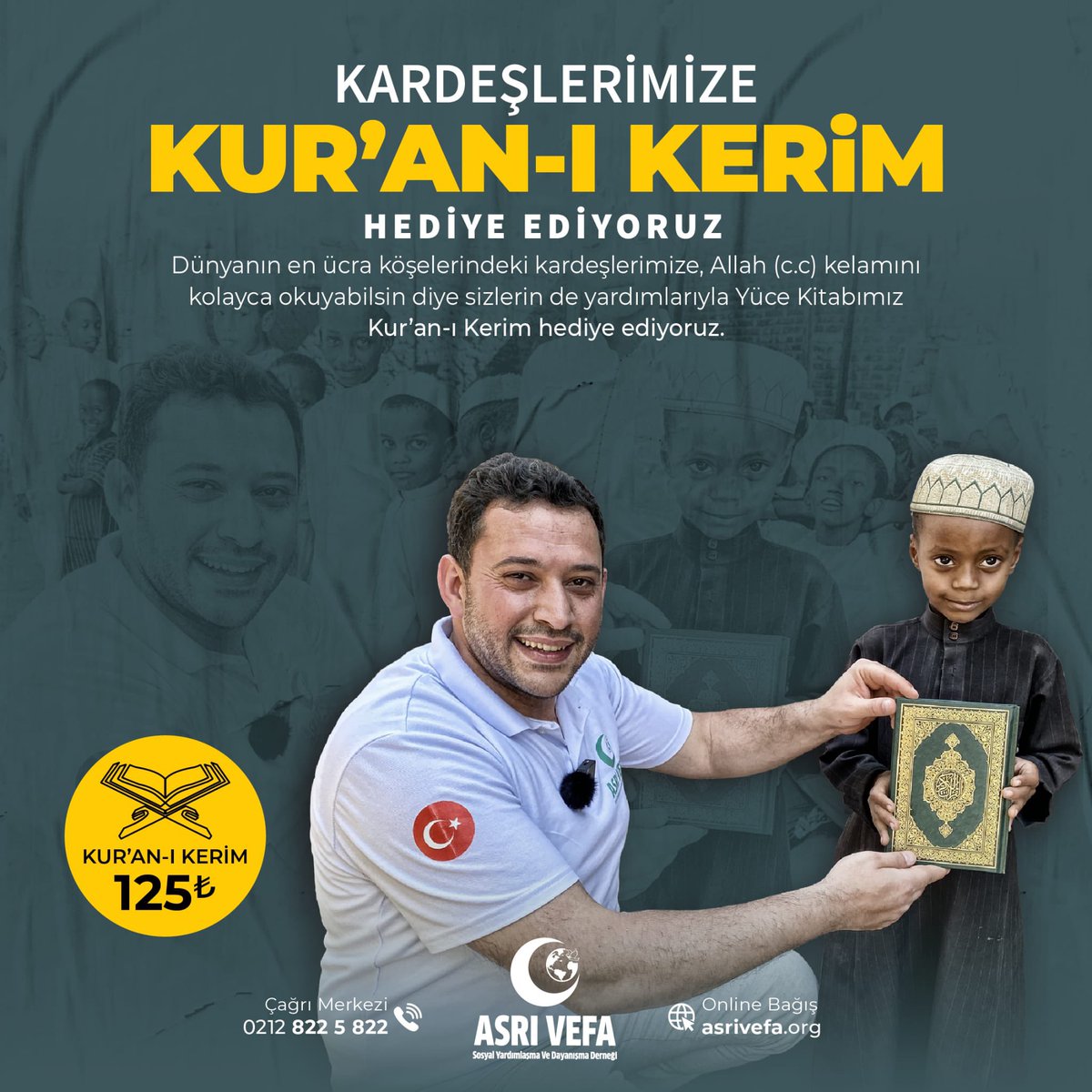 Kardeşlerimize Kur’an-ı Kerim hediye ediyoruz. 

Kur’an-ı Kerim Bedeli: 125₺

Detaylı Bilgi ve Online Bağış için;
📞02128225822
🌐asrivefa.org

#şimdivefazamanı #asrıvefa #kurban #kuranıkerim