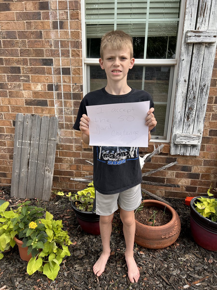 It brings me great joy to share with you the news of a new addition to our family. Please join me in welcoming Kacy of Guthrie, OK to our fold! Kacy has stepped up & accepted our 50 yard challenge .By embracing this challenge, he has shown us that he is committed to making a
