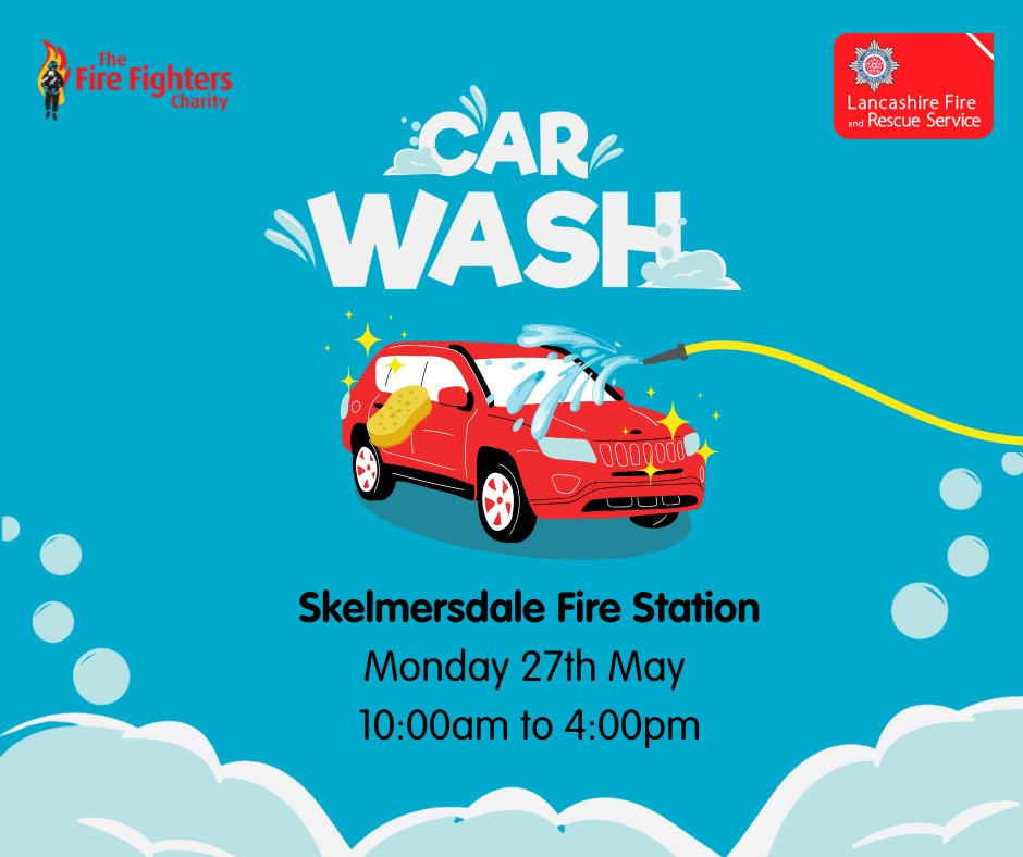 Don't forget we will be holding a charity car wash this bank holiday Monday to raise funds for a local family who have recently suffered a tragic loss. Looking forward to seeing you all there <a href="/LaticsCommunity/">Wigan Athletic Community Trust</a> <a href="/WiganWarriorsRL/">Wigan Warriors 🍒⚪️</a> <a href="/WiganFire/">WiganFire</a> <a href="/WigToday/">WiganToday</a> <a href="/firefighters999/">Fire Fighters Charity</a>