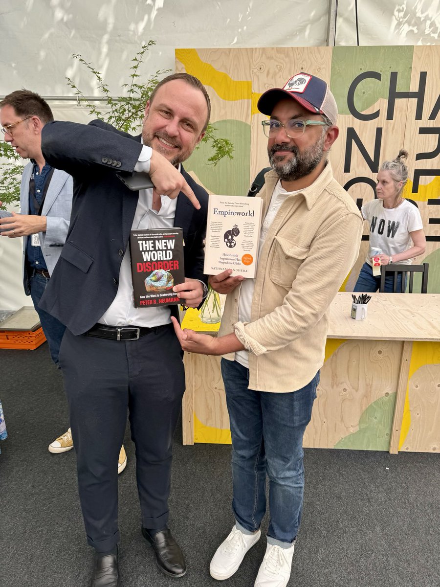 Bravo ⁦@CharlestonTrust⁩ and the brilliant & fun session today with ⁦@PeterRNeumann⁩, The New World Disorder & ⁦@Sathnam⁩ with EmpireWorld. A feast for the mind. Thank you! Buy both immediately everyone!