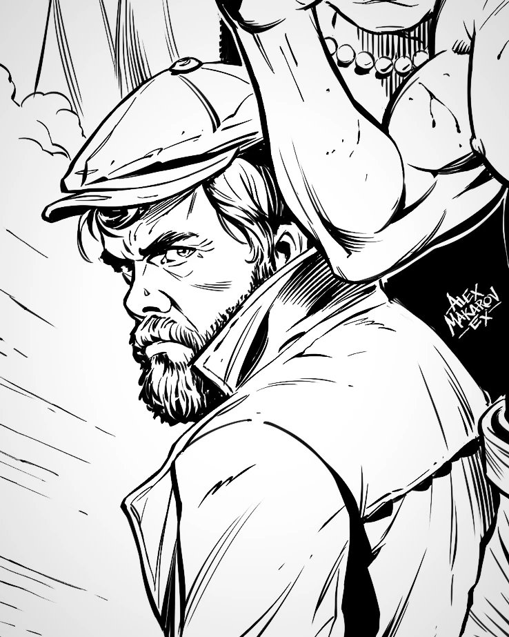 ExMakarov's tweet image. Comics book cover for steampunk comics finally done! Let's rock (for color now)

#comicsartist #comicscover #comicink   #steampunkcomicbook #steampunk #comicsgirl