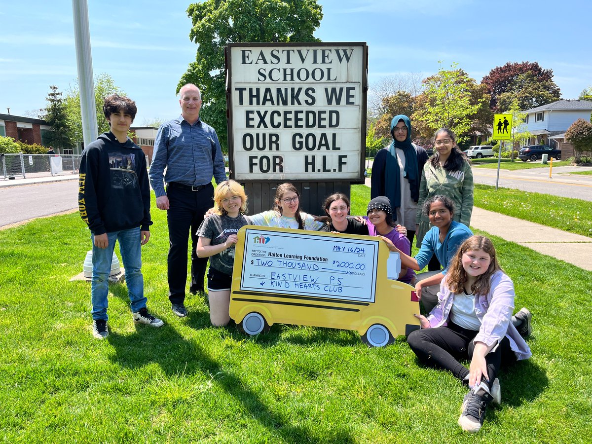 We exceeded our goal! Our community raised $2000 to support the wonderful work done by <a href="/HaltonLearnFDN/">Halton Learning Foundation</a> A special thanks to Ms. Tran and our amazing Kind Hearts Club for leading this work. You inspire us all!