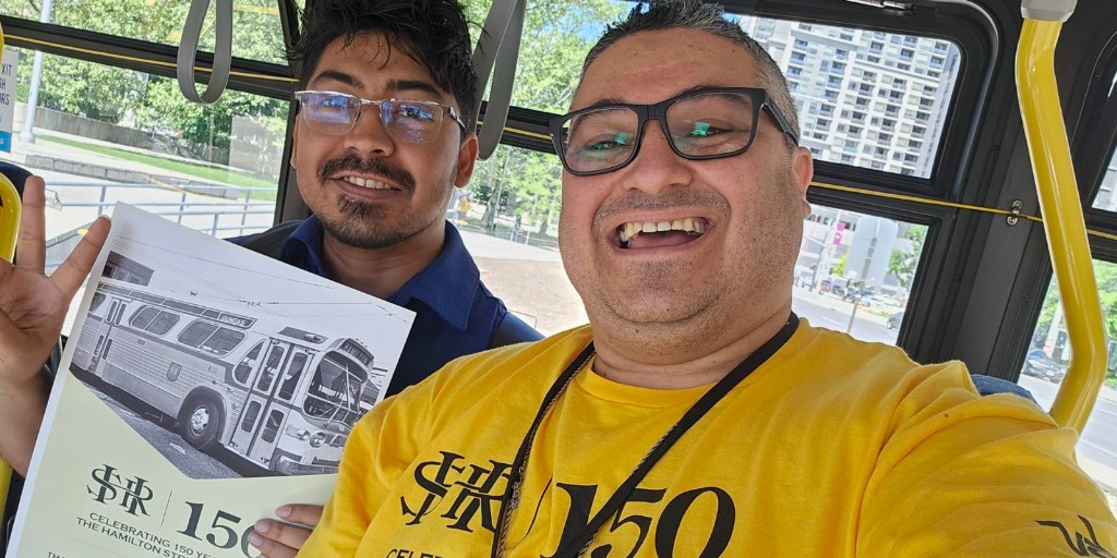 We're having a great time at Newcomer Day!  Come find us at City Hall to learn more about HSR and pick up some awesome #HSR150 goodies. We're here until 6 p.m. 

P.S. We've given away the first set of @Ticats tickets, but we still have a few more more pairs to share.

#TryTransit