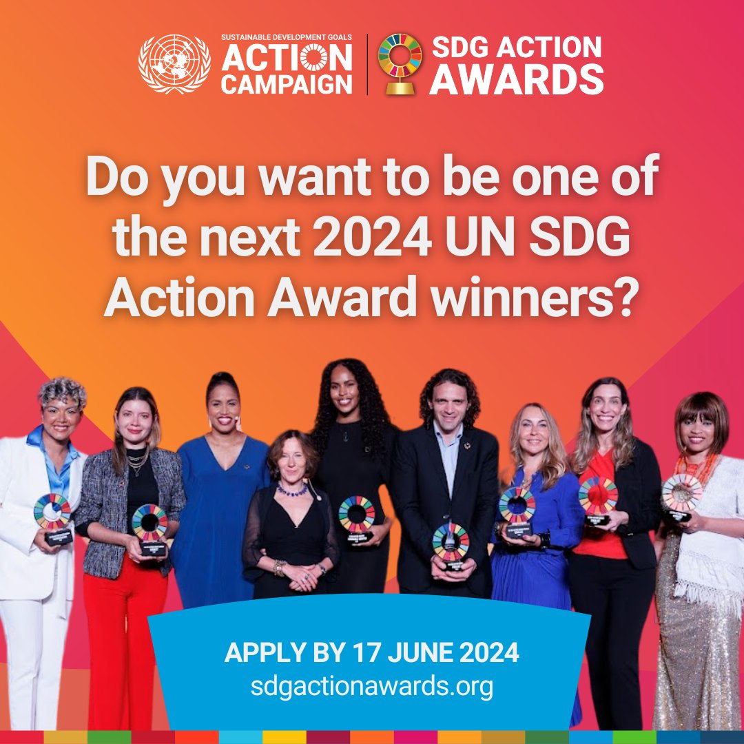 Are you a changemaker or part of an organization working to achieve the #GlobalGoals? The #SDGAwards celebrate initiatives and individuals that mobilize, inspire and connect people committed to creating a better world. ➡️ Apply before 17 June: bit.ly/ApplySDGAwards