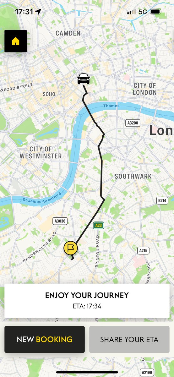 Hi <a href="/AddisonLeeCabs/">Addison Lee</a>. There’s something seriously wrong with your app.  Are you really able to time travel?