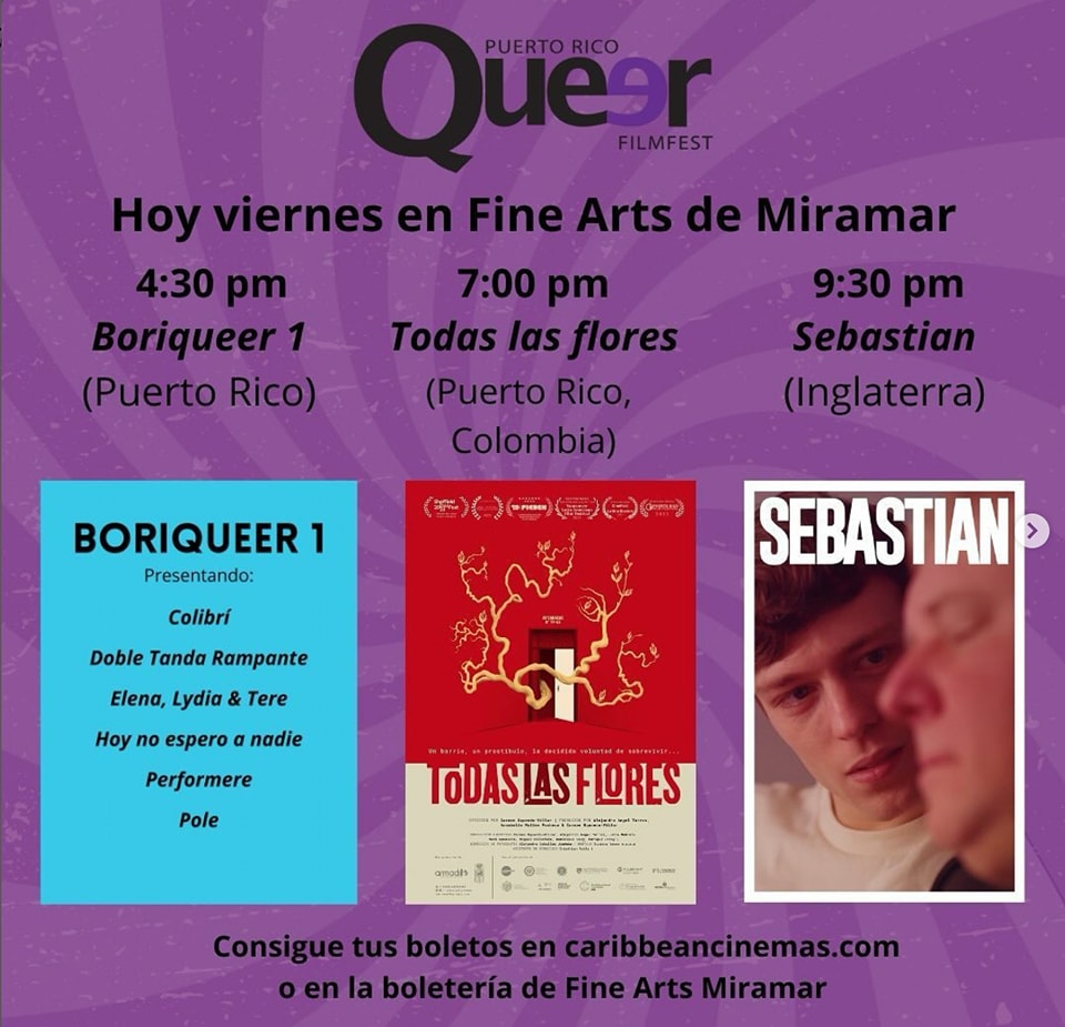 PR Queer Filmfest (@prqueerfilmfest) on Twitter photo Cartelera: viernes 24 de mayo 2024 <a href="/prqueerfilmfest/">PR Queer Filmfest</a>
Compra tus boletos en caribbeancinemas.com o en la boletería. Te esperamos del 23 - 29 de mayo @ Fine Arts Miramar
Gracias a: @puertoricofilmcommission @derechoscivilespr @condomworldpuertorico Cartelera: viernes 24 de mayo 2024 <a href="/prqueerfilmfest/">PR Queer Filmfest</a>
Compra tus boletos en caribbeancinemas.com o en la boletería. Te esperamos del 23 - 29 de mayo @ Fine Arts Miramar
Gracias a: @puertoricofilmcommission @derechoscivilespr @condomworldpuertorico