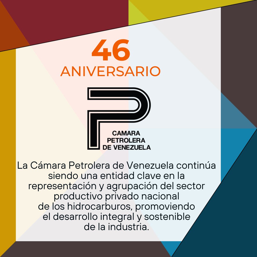 CELEBRAMOS 46 AÑOS DE FUNDACIÓN

La Cámara Petrolera de Venezuela continúa siendo una entidad clave en la representación y agrupación del sector productivo privado nacional de los hidrocarburos, promoviendo el desarrollo integral y sostenible de la industria