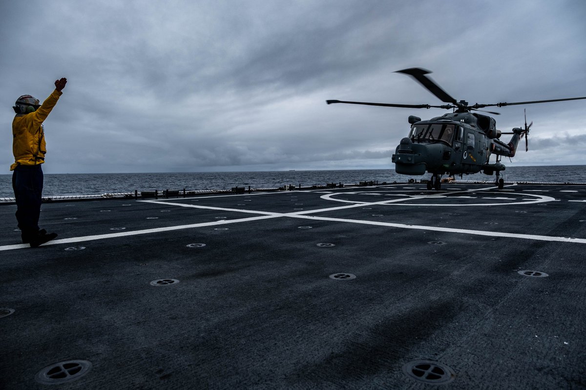 The @USCG Cutter James (WMSL 754) is underway in the South Atlantic Ocean for #OPSouthernCross24. Last week, James successfully landed a #Brazilian navy helicopter crew onboard. Engaging with @marmilbr, James is bolstering #maritimepartnerships and enhancing cooperation. #CGatSea