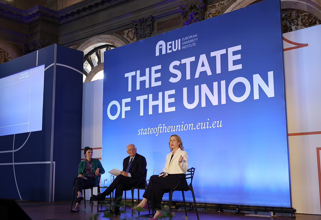Europe has woken up to a new reality in the last five years. But one thing is to wake up, another is to get out of bed and take action. And we are not there yet, as I said today at #SOU2024 in Florence. 🧵 1/3