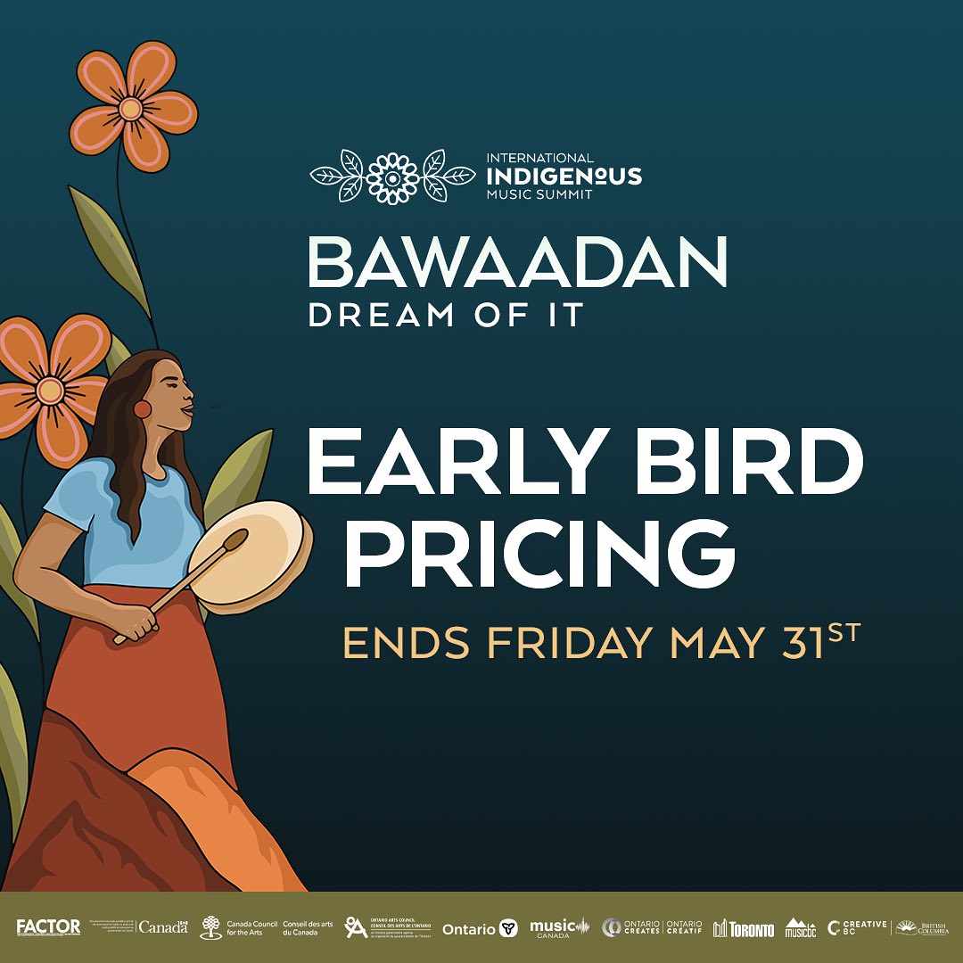 🚨Don't miss out! Our early bird ticket pricing ends May 31st. Grab your tickets now and join us in sharing and celebrating Indigenous voices and artistic excellence!
Click the link and get yours today: indigenousmusicsummit.com/iims-2024/2024…