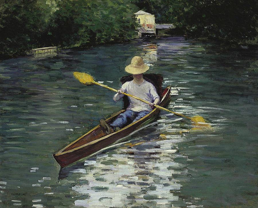 Canoe on the Yerres River by Gustave Caillebotte, 1878.
#canoe