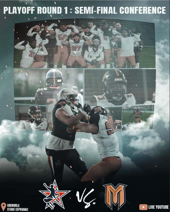 MyrmidonsFootUS's tweet photo. 🟡⚫️ GAME DAY:

Rendez-vous dimanche à 14h pour le premier match de Playoffs! 〽️🔥

La saison 2023-2024 continue en allant chez les @centaures_grenoble pour la deuxième fois !😉🔥

Le match sera diffusé en live sur la chaîne YouTube des centaures !

#goldrush #myrmidons #gameday https://t.co/iC9PTrU3JU