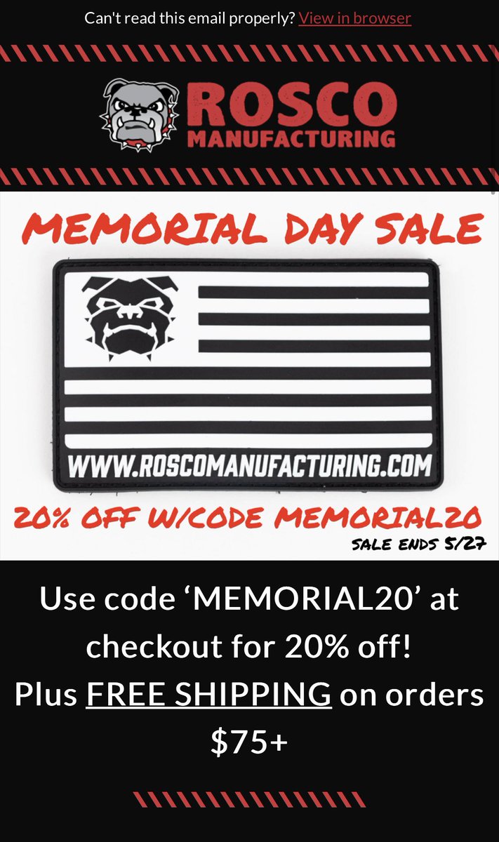 Save 20% with code: MEMORIAL20 #roscomanufacturing #barrels #ar15 

alnk.to/5Q5aQSN