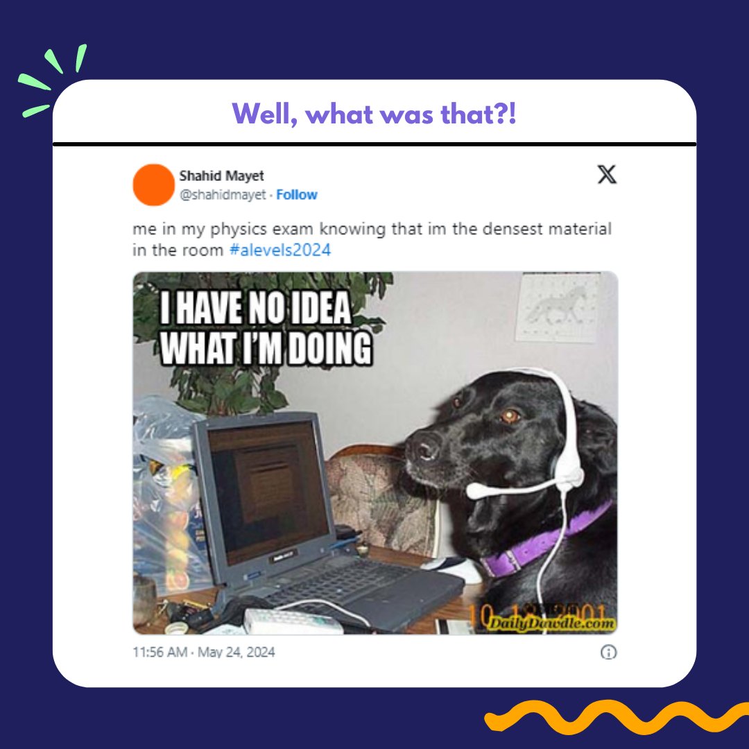 thestudentroom's tweet photo. So who's ready for half term after A-level Physics Paper 1? Almost everyone, by the sounds of it. ⛅

Read more reactions here: https://t.co/5TJhHux6by

#ALevels2024 #Physics #AlevelPhysics #PhysicsAlevel #AQA #Edexcel #ALevelMemes #ExamMemes https://t.co/Xc3HcIohPt