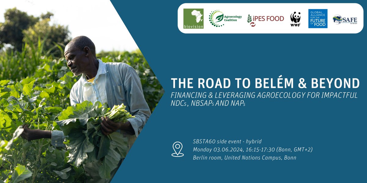 🌱The Road to Belem and beyond: financing and leveraging #agroecology . Don't miss this upcoming hybrid event! 📅 3 June, 16:15 – 17:30 CEST 👉Find out more: agroecology-coalition.org/events/