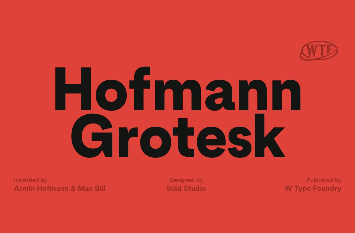 [New Font Release] W Type Foundry released Hofmann Grotesk. typecache.com/news/5833/ #typecache