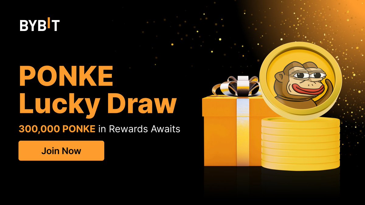 Bybit_Official's tweet photo. 🥳 $PONKE Lucky Draw! Exclusive Offer for New Users: 300,000 $PONKE in Rewards Await You! 

🗓 May 23, 2024, 8 AM UTC – May 31, 2024, 9:59 AM UTC 

✍️ Learn more: https://t.co/pi4AsfIjiy https://t.co/r7G1d0roQm