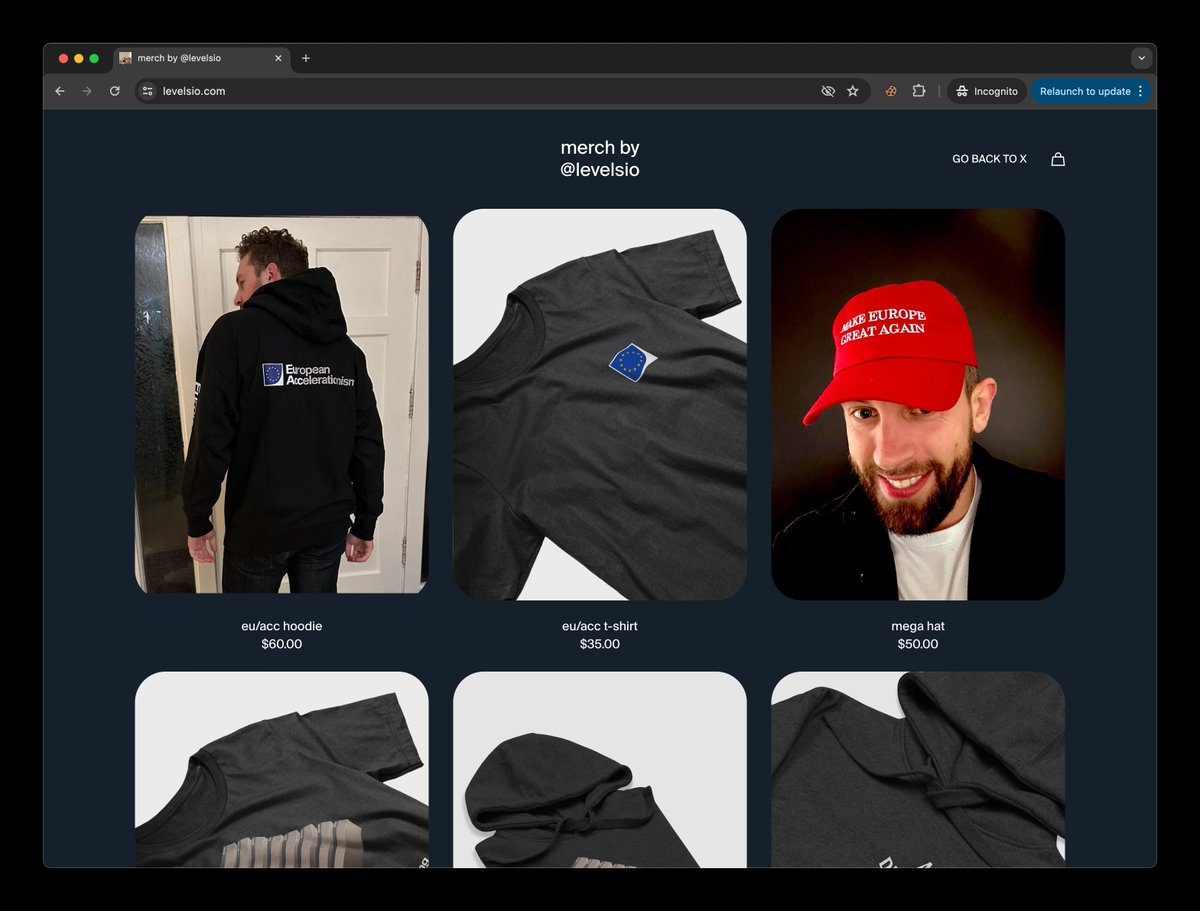 Moved my merch shop to levelsio.com If you have any photos of my merch you got, tweet them to me and I'll feature them in the shop I prefer having real people than studio shots of the products