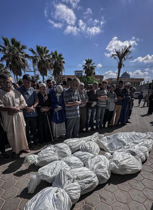 Desde el hospital de AlAqsa en el centro de la franja de Gaza esta mañana... #Gaza