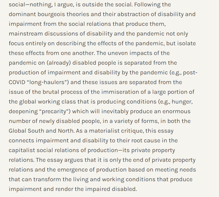 MarxDisability's tweet photo. Tue, 4th June 2024
6.30pm - 8pm BST
Online
Really pleased to share with you Julie Torrant's abstract for the June MDN talk on 'Pandemic, Disability and Capitalism'
https://t.co/AIkynLAN62
#DisabilityTwitter #Marxism #MarxismDisability https://t.co/ViXnLfP05r