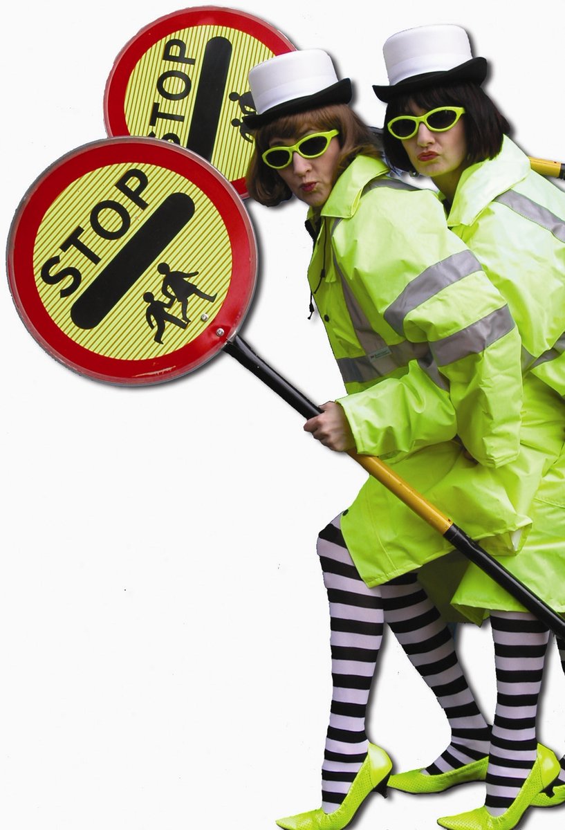 Festival Oldham 2024 ⛔️ Saturday 1st June Lollipop Patrol - Curious Cargo With excessive enthusiasm and a slippery grip on reality, the Lollipop Patrol is here to help and hinder in equal measure. They are the 64th emergency service holding up the luminous hand of the law!