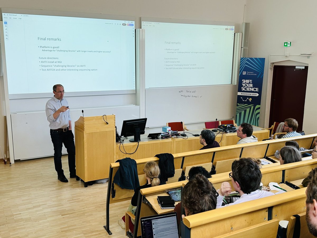 resoniate's tweet photo. ๐ธ๐ช What a lovely scientific gathering on a Friday morning in Stockholm to learn how to shift your science! A huge thank you to @ngisweden #elembio #aviti #shiftyourscience #sequencing #multiomics https://t.co/uj57GTBvvV